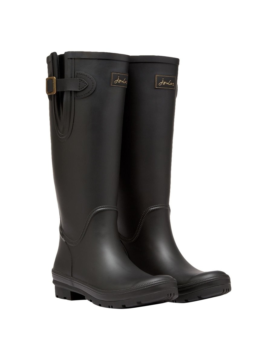 Houghton Black Adjustable Tall Wellies - RUTHERFORD & Co