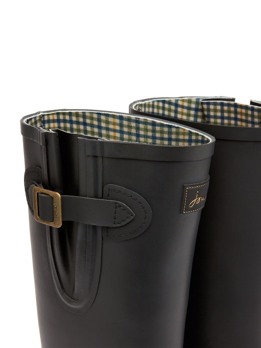 Houghton Black Adjustable Tall Wellies - RUTHERFORD & Co
