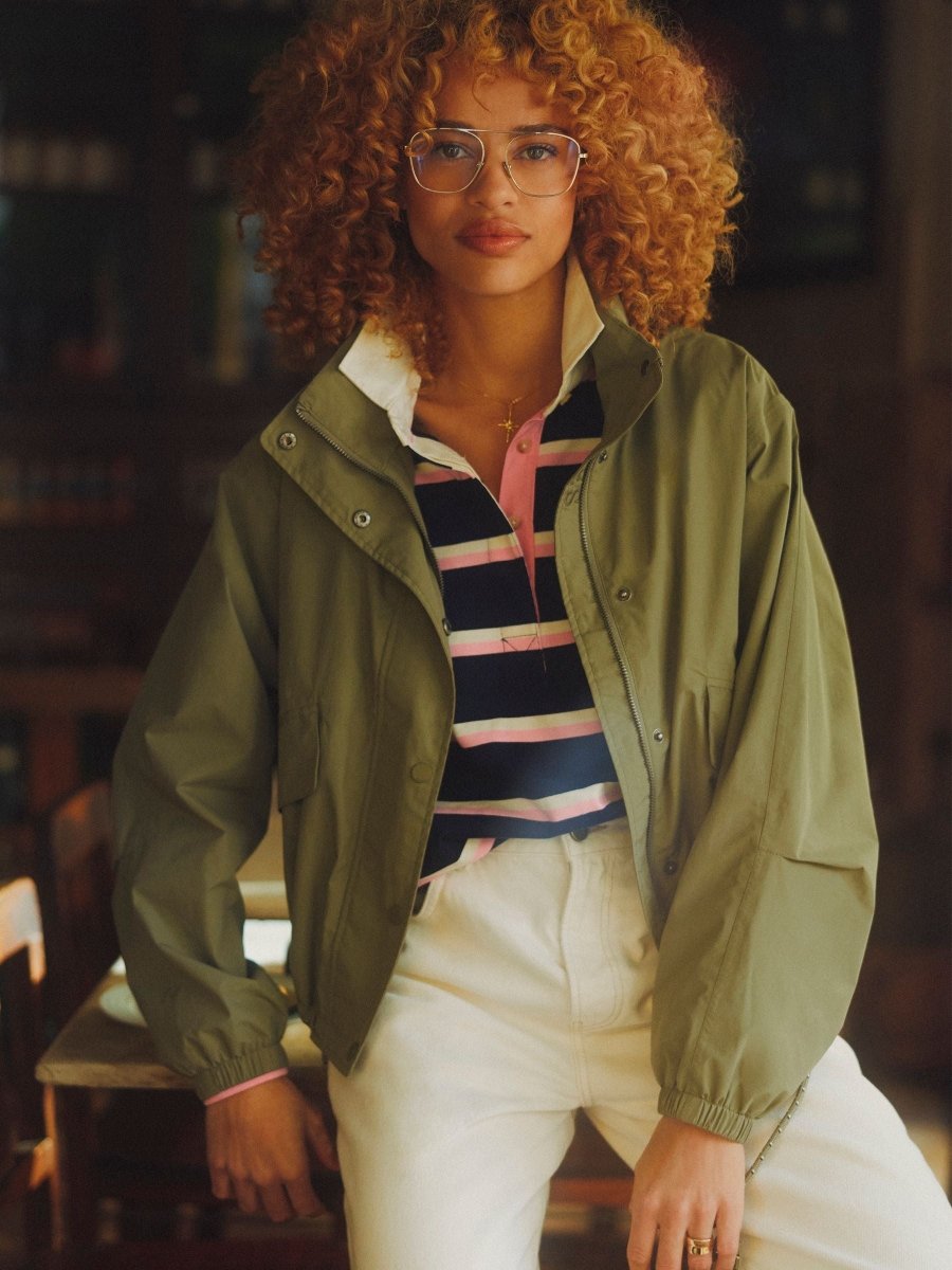 Hove Khaki Green Waterproof Windbreaker Jacket - RUTHERFORD & Co