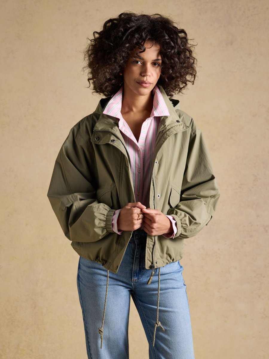 Hove Khaki Green Waterproof Windbreaker Jacket - RUTHERFORD & Co