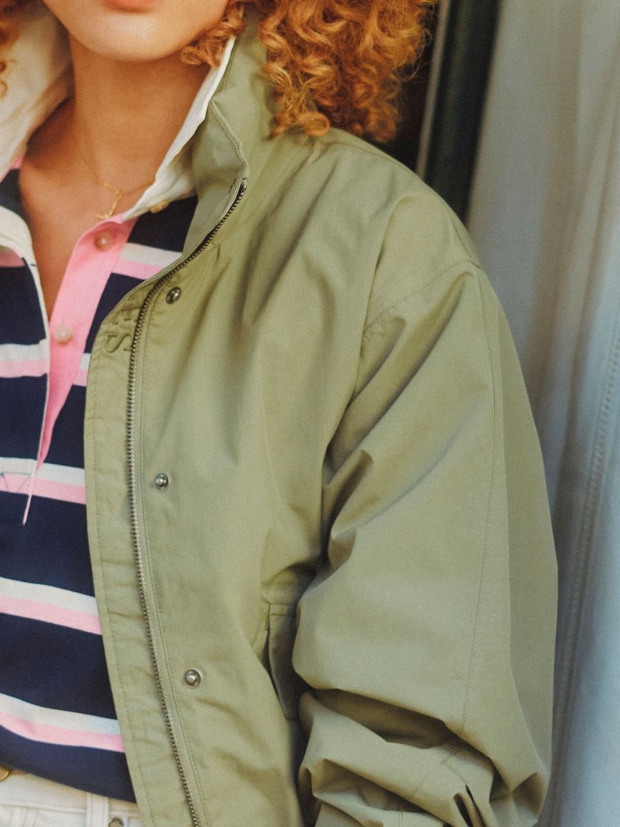Hove Khaki Green Waterproof Windbreaker Jacket - RUTHERFORD & Co