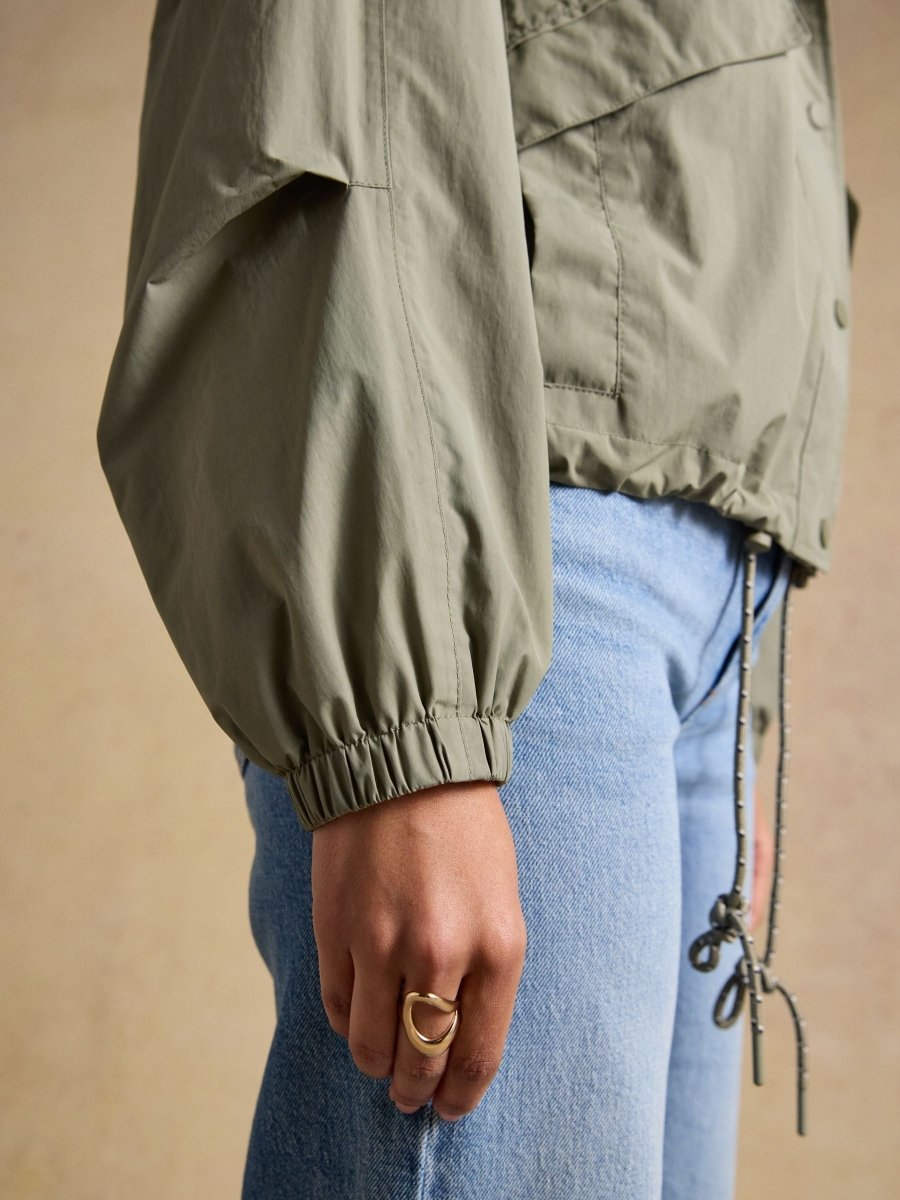 Hove Khaki Green Waterproof Windbreaker Jacket - RUTHERFORD & Co