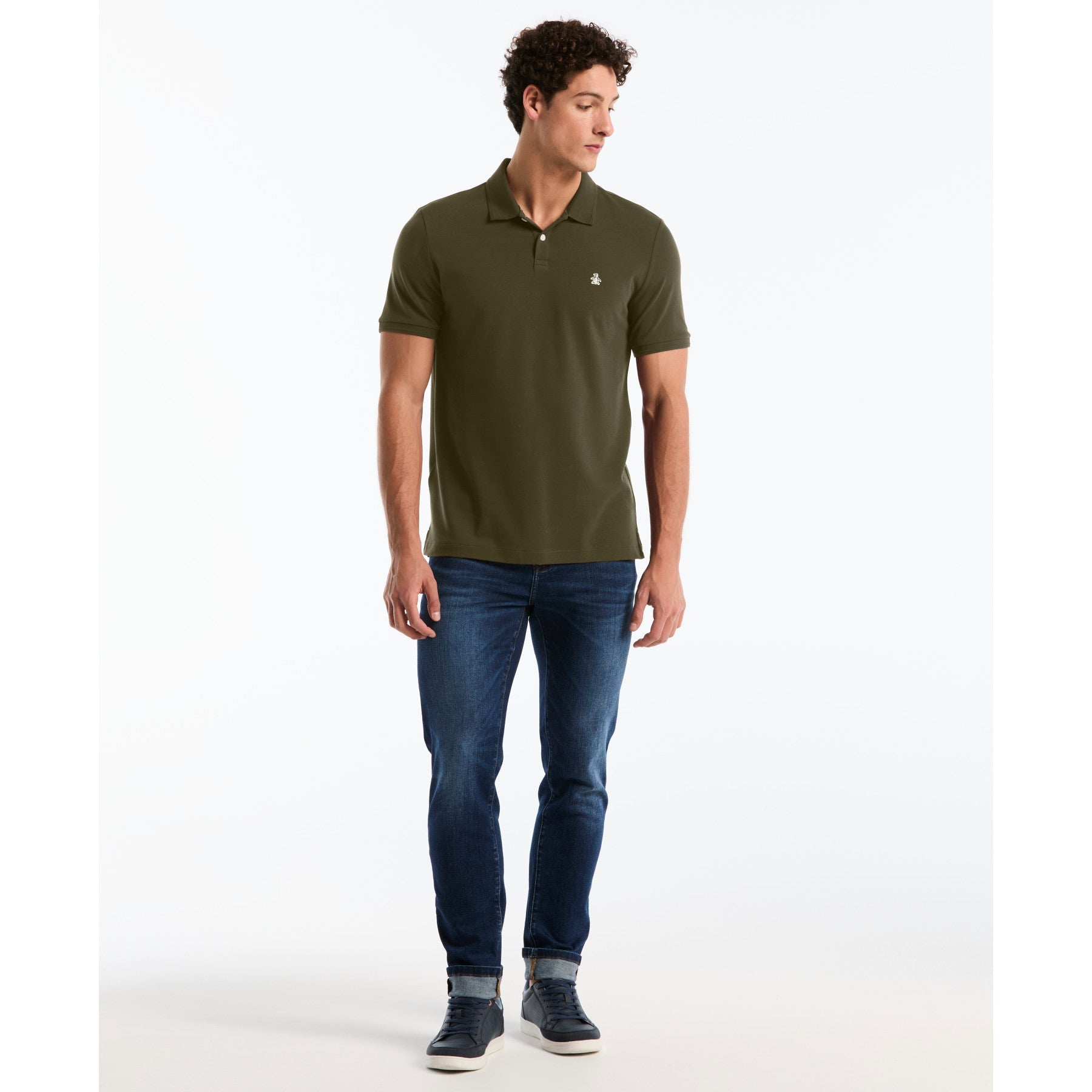 Daddy Pique Polo In Dusty Olive