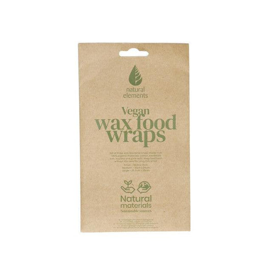 Natural Elements Set of 3 Reusable Vegan Food Wrap Sheets, Organic Cotton Cling Film Alternative - RUTHERFORD & Co