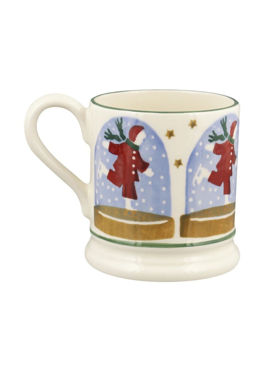 Ice Skater Snow Globe 1/2 Pint Mug - RUTHERFORD & Co