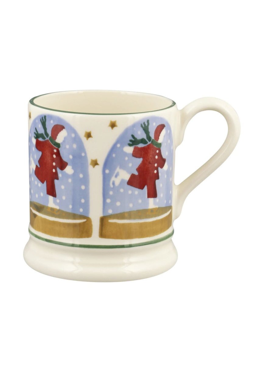 Ice Skater Snow Globe 1/2 Pint Mug - RUTHERFORD & Co