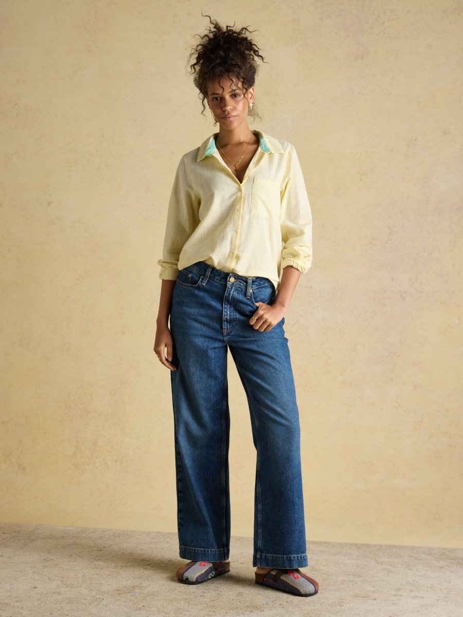 Ida Yellow Long Sleeve Cotton Shirt - RUTHERFORD & Co