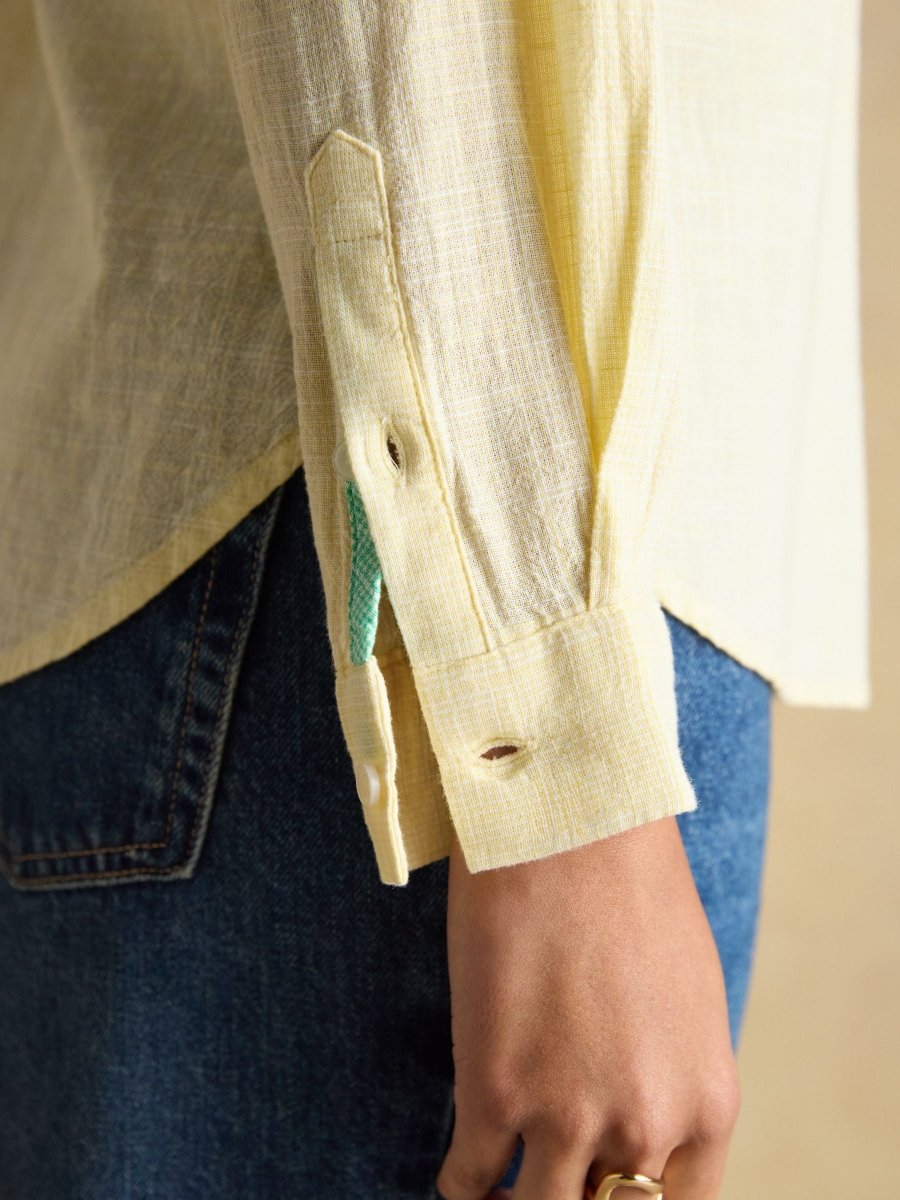 Ida Yellow Long Sleeve Cotton Shirt - RUTHERFORD & Co