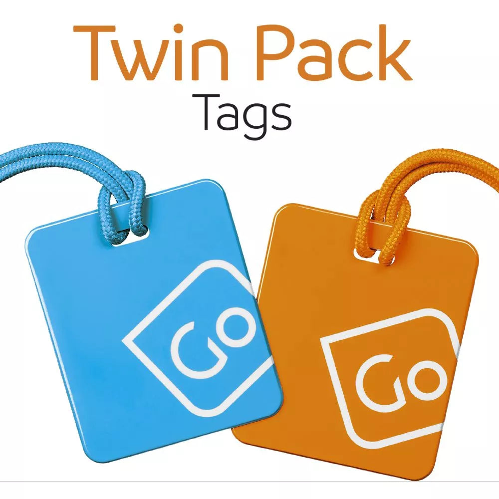 Luggage Tags Twin Pack Blue Orange