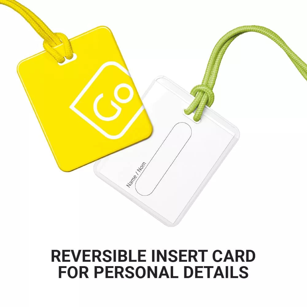 Luggage Tag Twin Pack Yellow Green