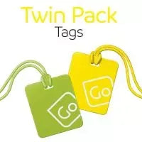 Luggage Tag Twin Pack Yellow Green