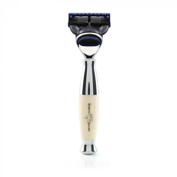 Imitation Ivory & Chrome Fusion Razor - RUTHERFORD & Co