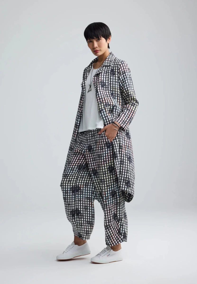ISMERA Neon print linen long jacket - RUTHERFORD & Co