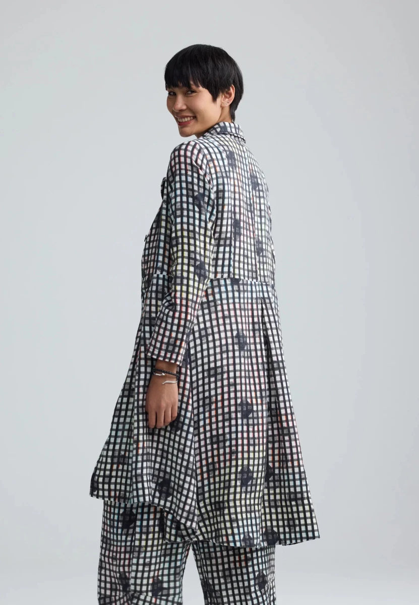 ISMERA Neon print linen long jacket - RUTHERFORD & Co