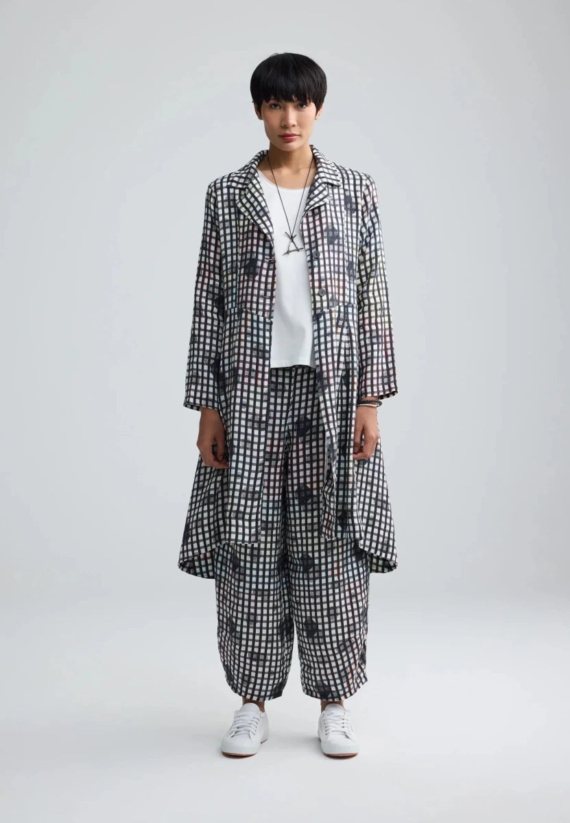 ISMERA Neon print linen long jacket - RUTHERFORD & Co