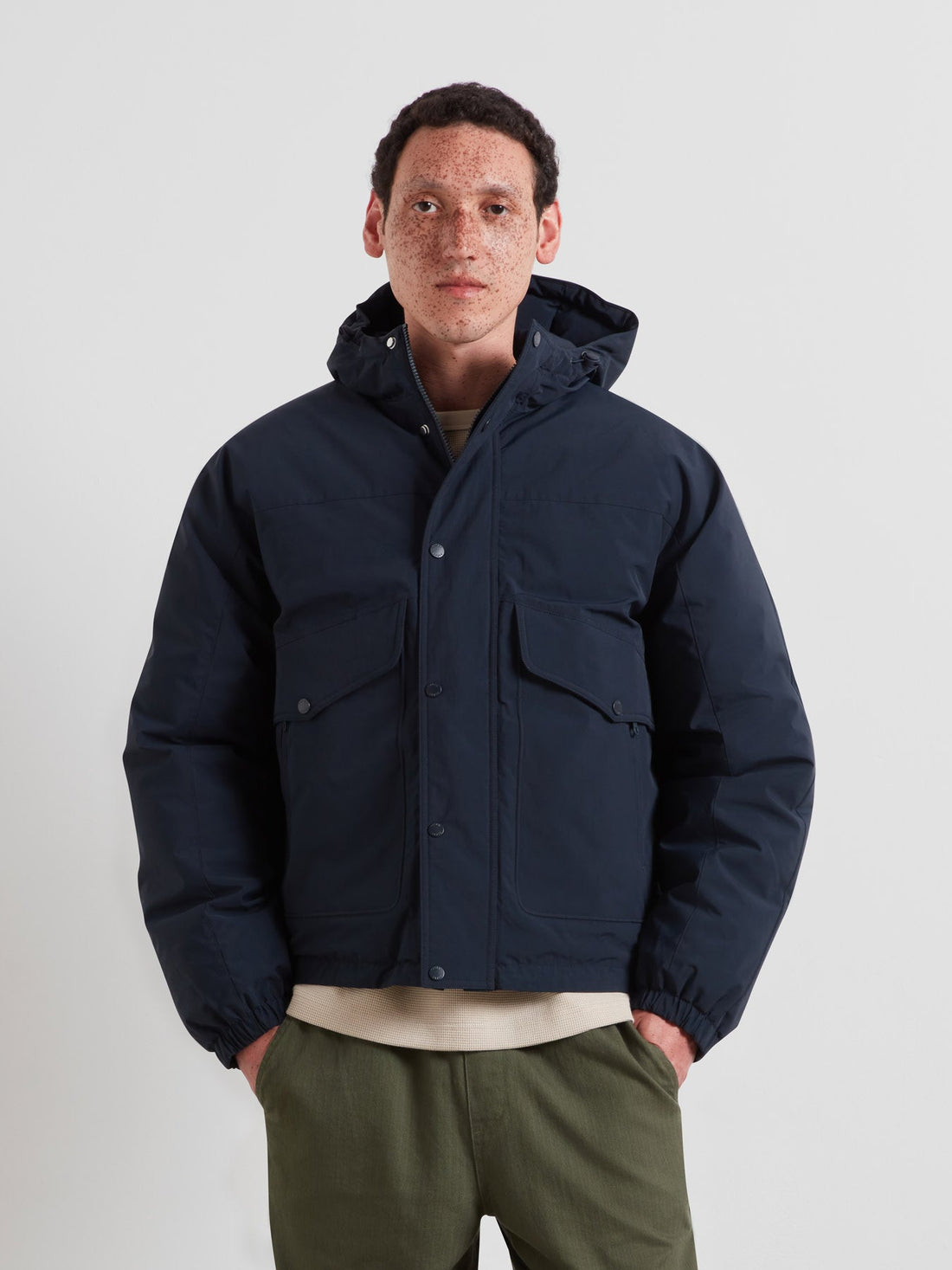 Shenley Wadded Jacket In True Navy