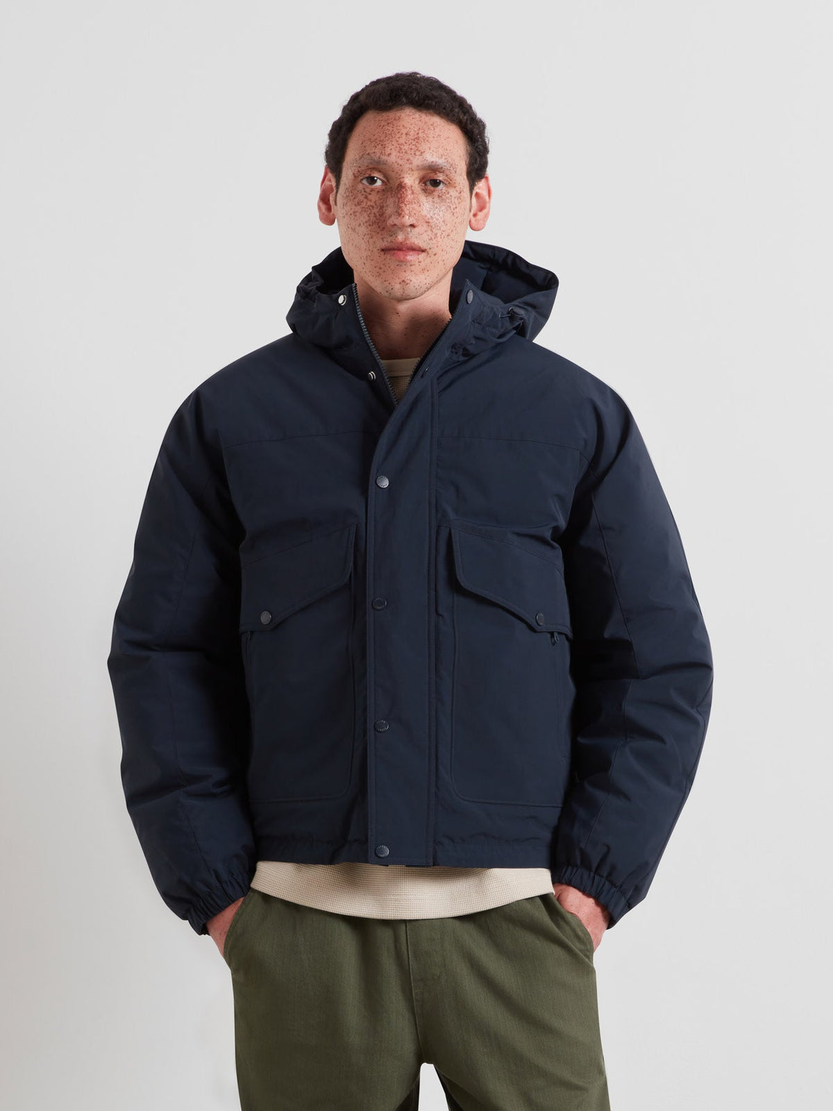 Shenley Wadded Jacket In True Navy
