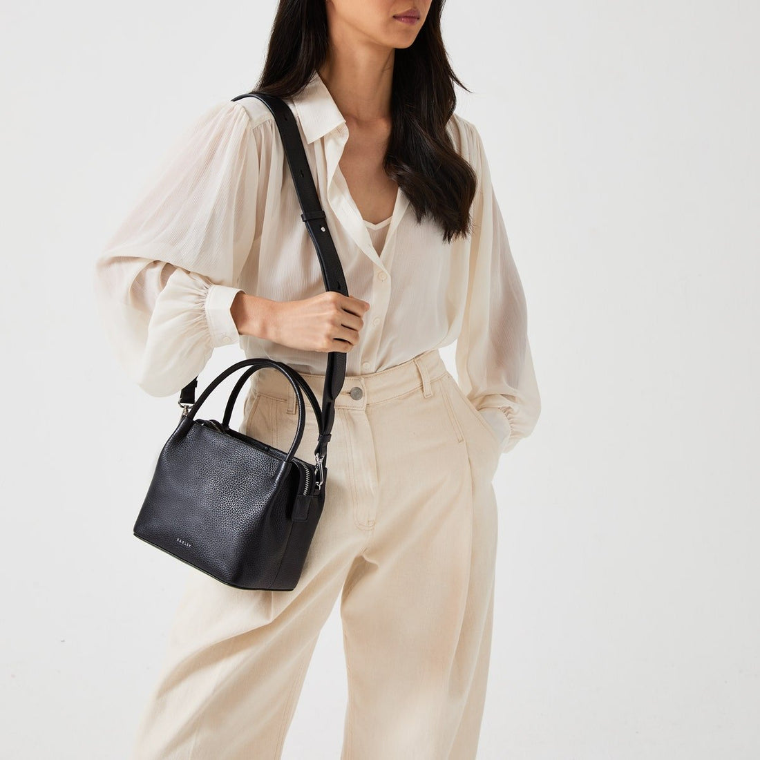 IVYDALE ROAD/BLACK/SMALL ZIPTOP CROSSBODY - RUTHERFORD & Co