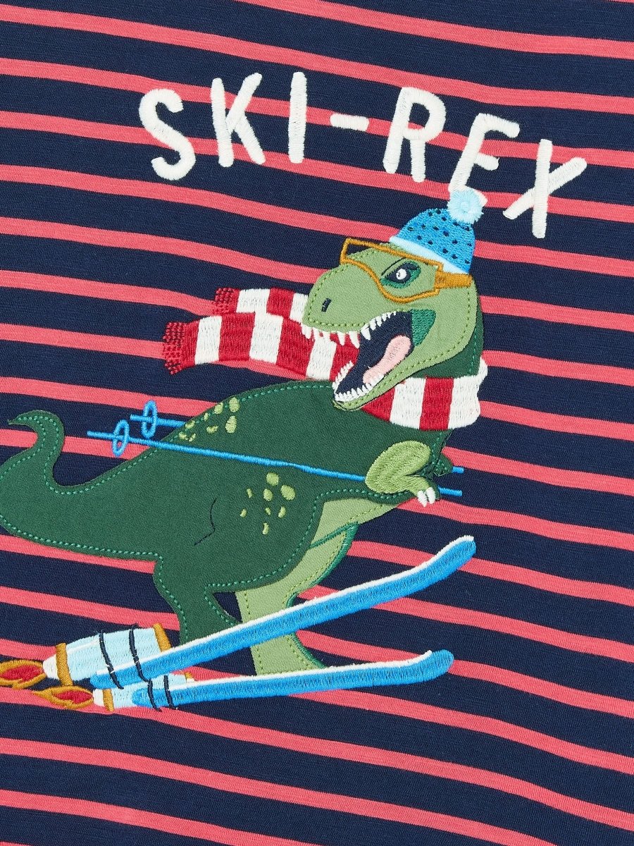 Jack Red & Navy Stripe Artwork Top - RUTHERFORD & Co