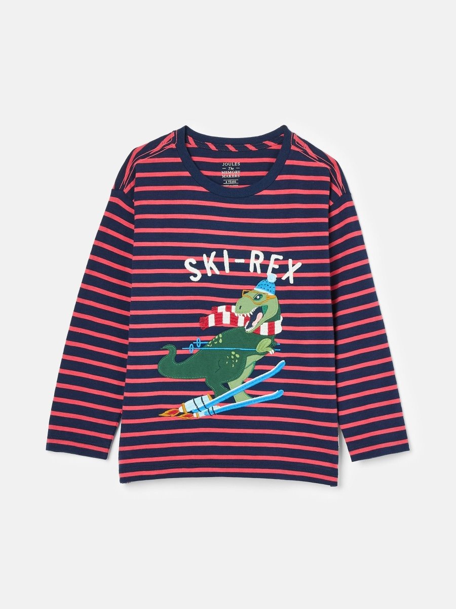 Jack Red & Navy Stripe Artwork Top - RUTHERFORD & Co