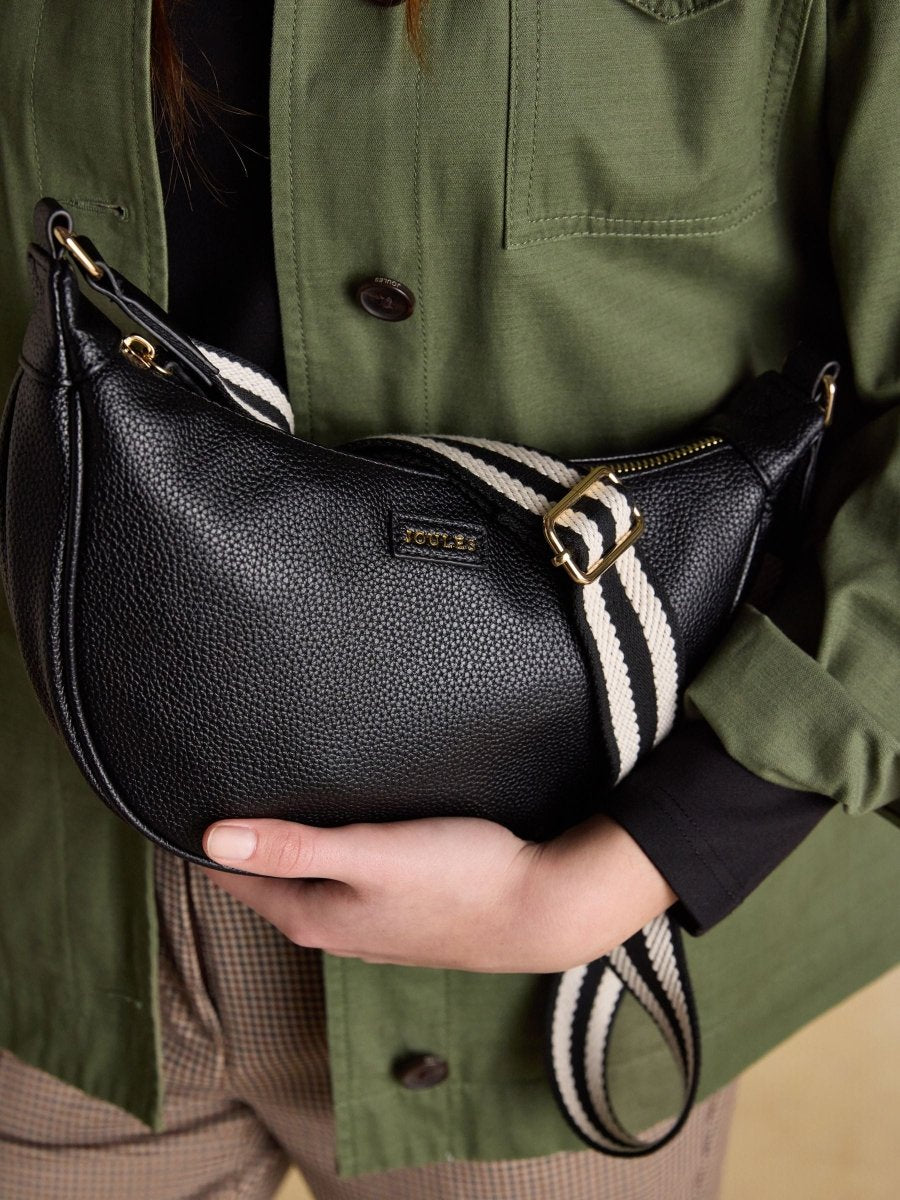 Jade Black Half Moon Adjustable Cross - Body Bag - RUTHERFORD & Co