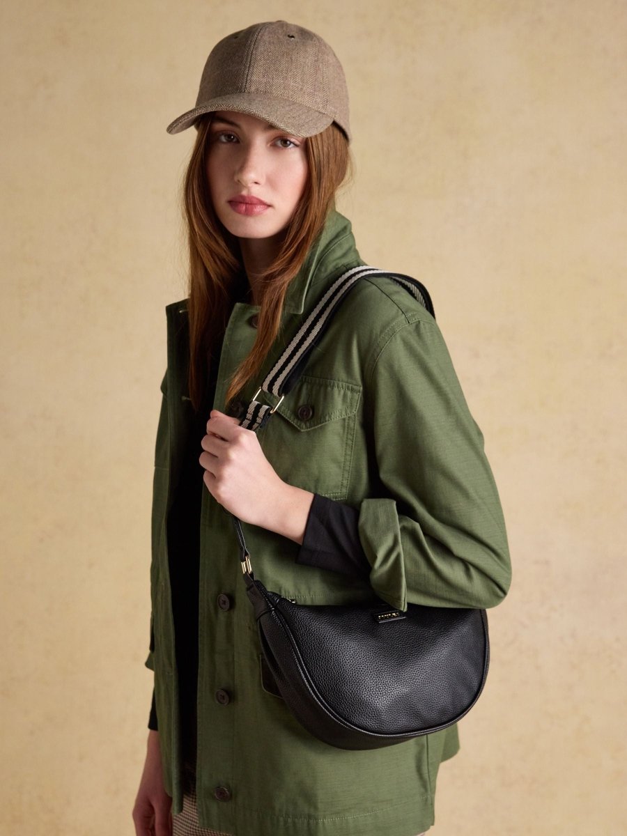 Jade Black Half Moon Adjustable Cross - Body Bag - RUTHERFORD & Co