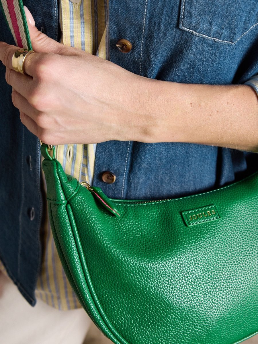 Jade Green Half Moon Adjustable Cross - Body Bag - RUTHERFORD & Co