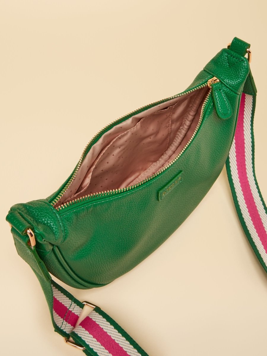 Jade Green Half Moon Adjustable Cross - Body Bag - RUTHERFORD & Co