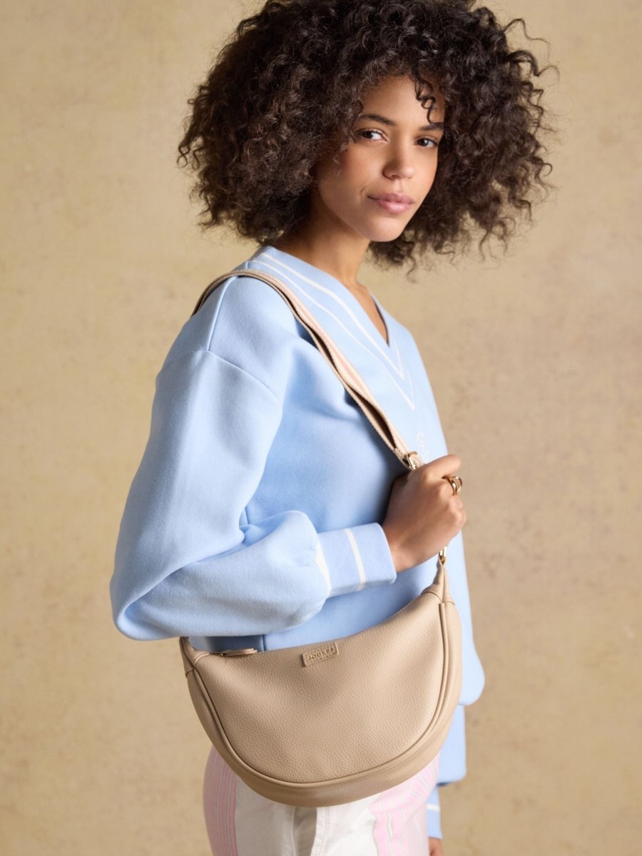 Jade Neutral Half Moon Adjustable Cross - Body Bag - RUTHERFORD & Co