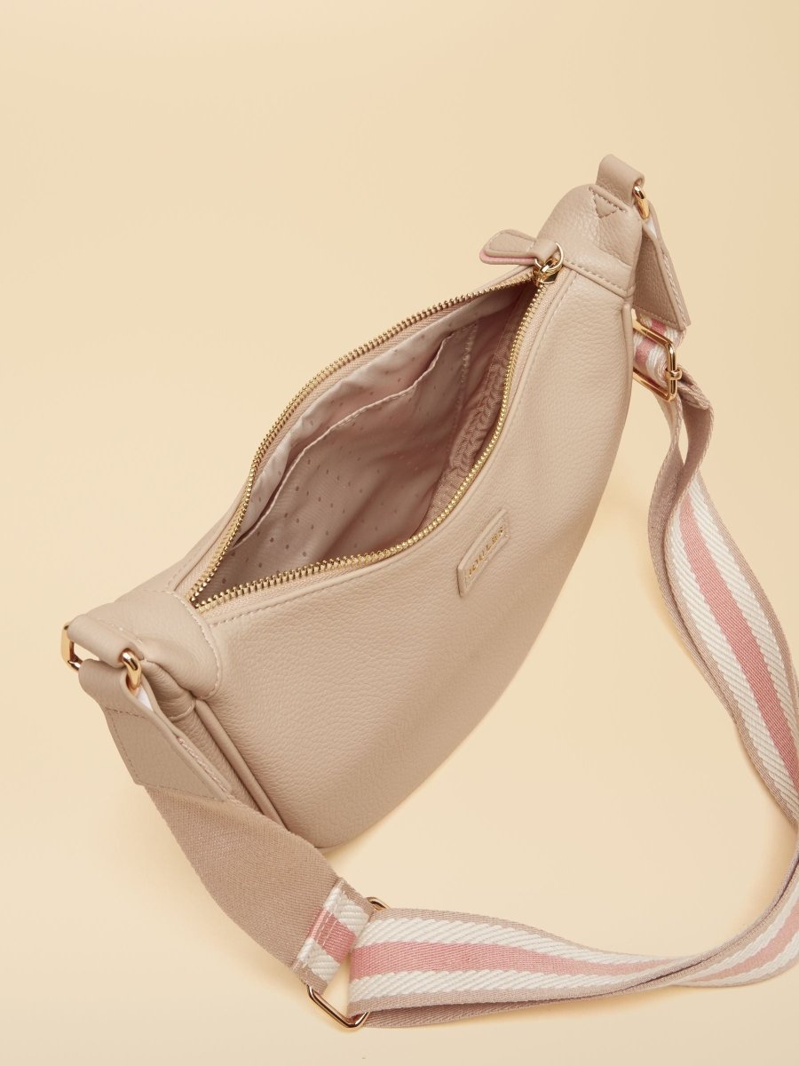 Jade Neutral Half Moon Adjustable Cross - Body Bag - RUTHERFORD & Co