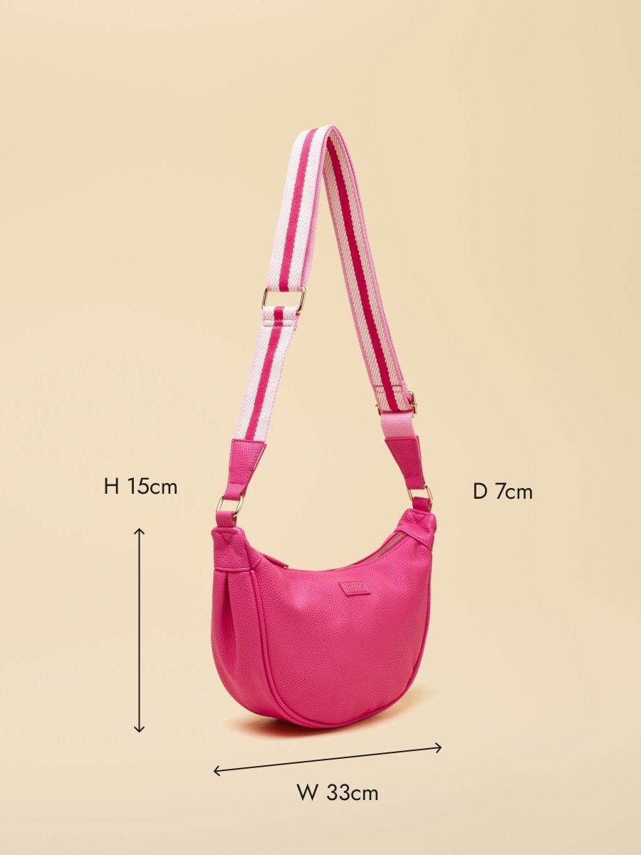 Jade Pink Half Moon Adjustable Cross - Body Bag - RUTHERFORD & Co