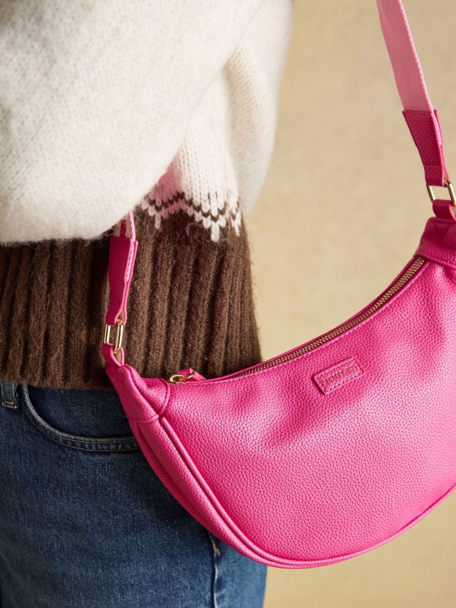 Jade Pink Half Moon Adjustable Cross - Body Bag - RUTHERFORD & Co