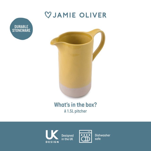 Jamie Oliver Big Love Perfect Pitcher, 1.5L, Yellow - RUTHERFORD & Co