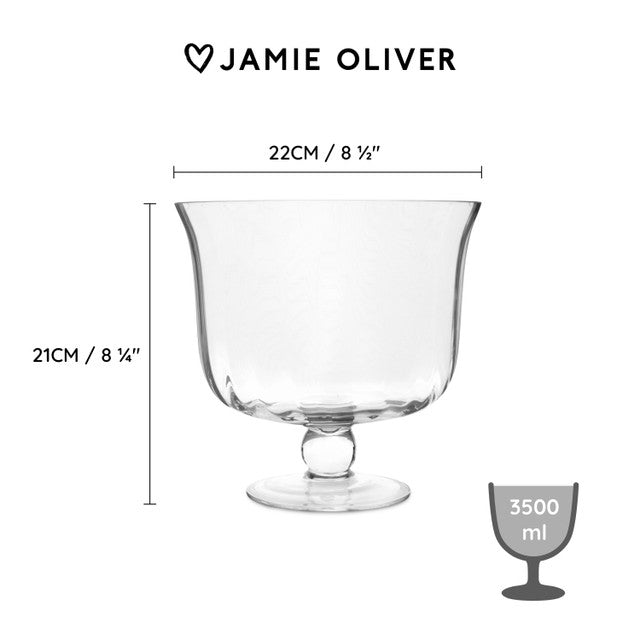 Jamie Oliver Big Love Showstopper Bowl, 22cm, Clear Glass - RUTHERFORD & Co