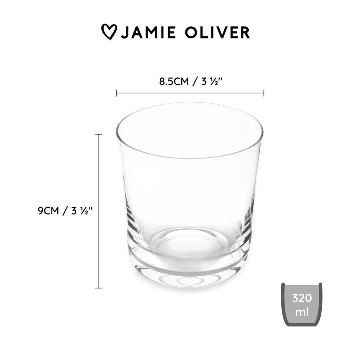Jamie Oliver Big Love Top Tumblers, Set of 4, 320ml - RUTHERFORD & Co