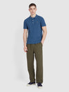 Blanes Organic Cotton Polo Shirt In Cold Metal Marl