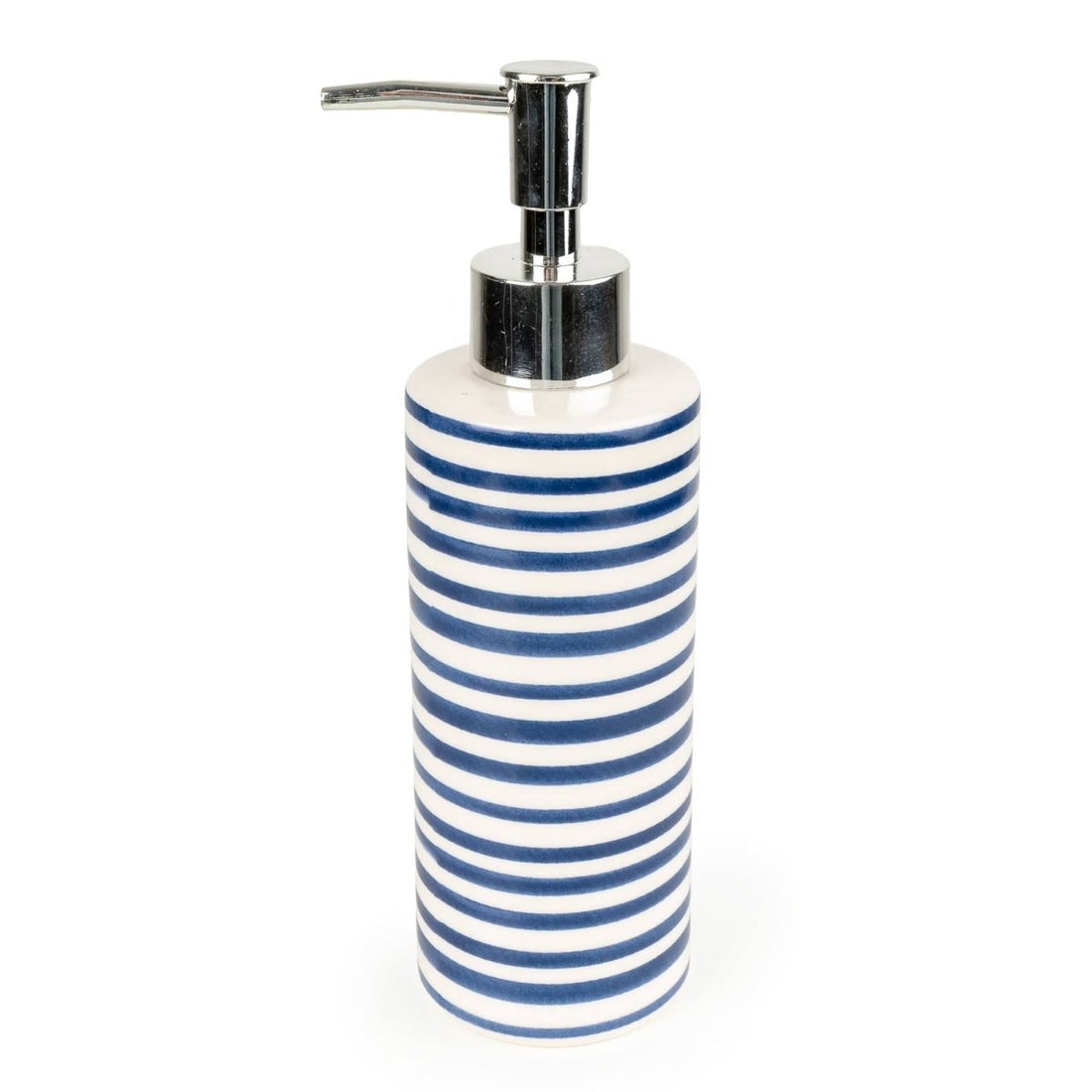 Jeff Banks Ceramic Lotion Dispenser - Stripes Blue - RUTHERFORD & Co