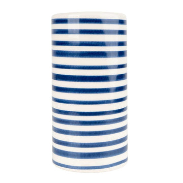 Jeff Banks Ceramic Toothbrush Holder - Stripes Blue - RUTHERFORD & Co