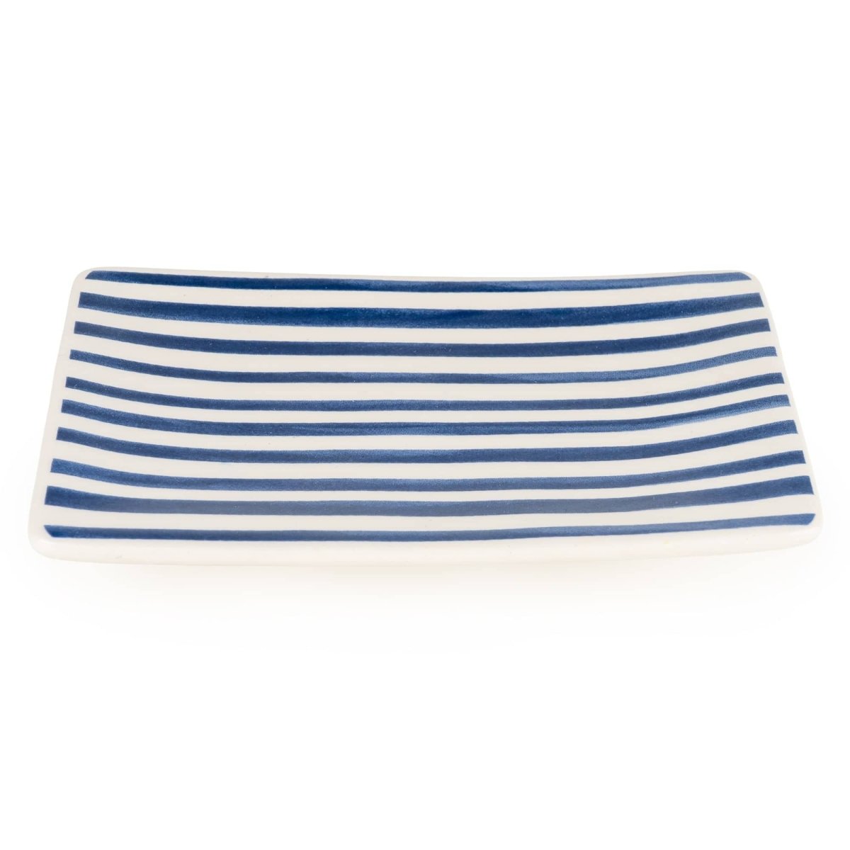 Jeff Banks Soap Dish - Stripes Blue - RUTHERFORD & Co
