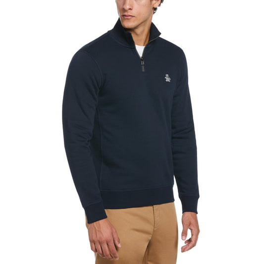 Sticker Pete Fleece Organic Cotton Quarter Zip Sweatshirt