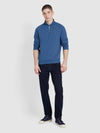 Jim Organic Cotton Quarter Zip Sweatshirt In Cold Metal Marl - RUTHERFORD & Co