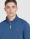 Jim Organic Cotton Quarter Zip Sweatshirt In Cold Metal Marl - RUTHERFORD & Co