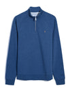 Jim Organic Cotton Quarter Zip Sweatshirt In Cold Metal Marl - RUTHERFORD & Co