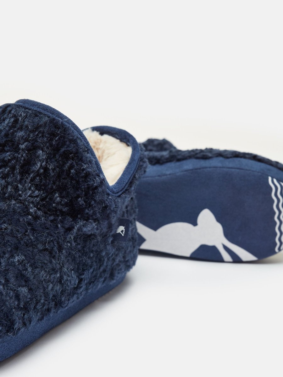 Jnr Cabin Navy Slipper Boots - RUTHERFORD & Co