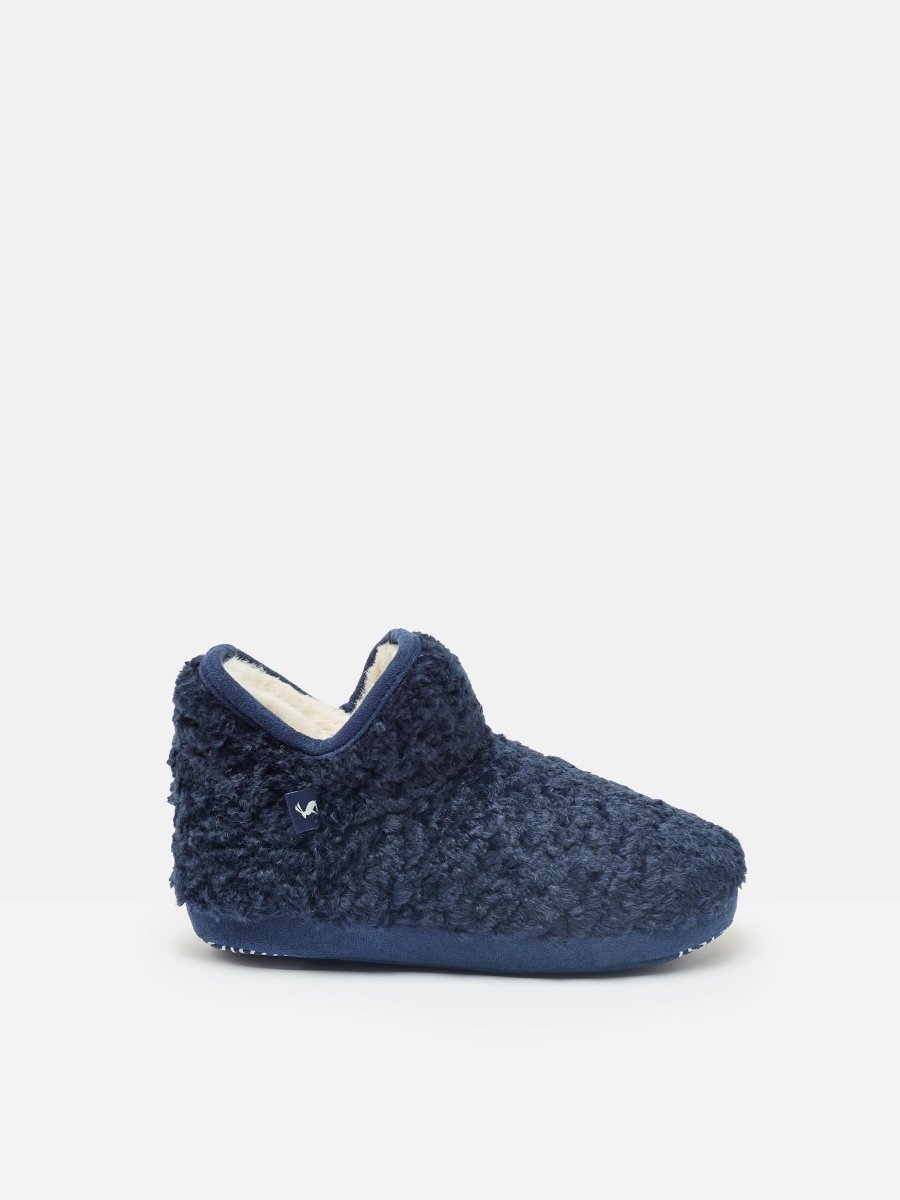 Jnr Cabin Navy Slipper Boots - RUTHERFORD & Co