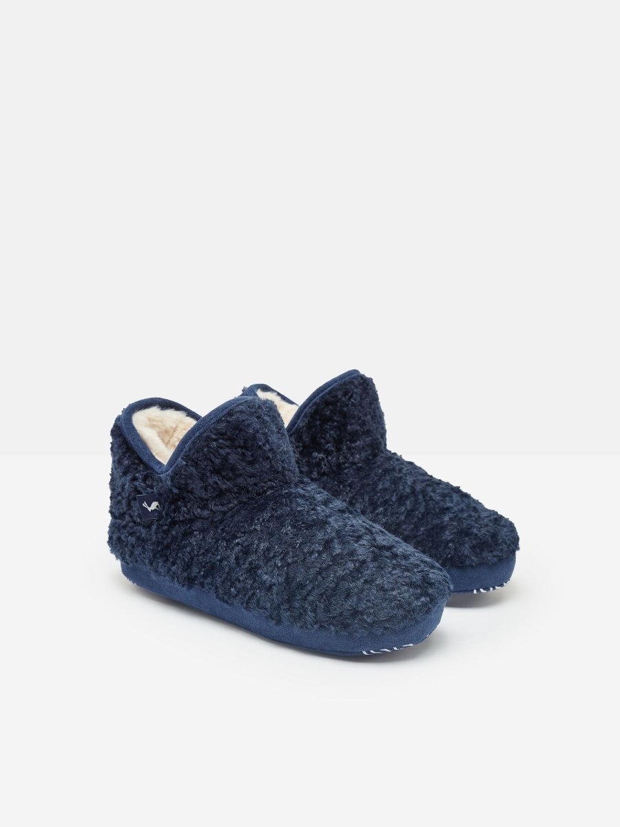 Jnr Cabin Navy Slipper Boots - RUTHERFORD & Co
