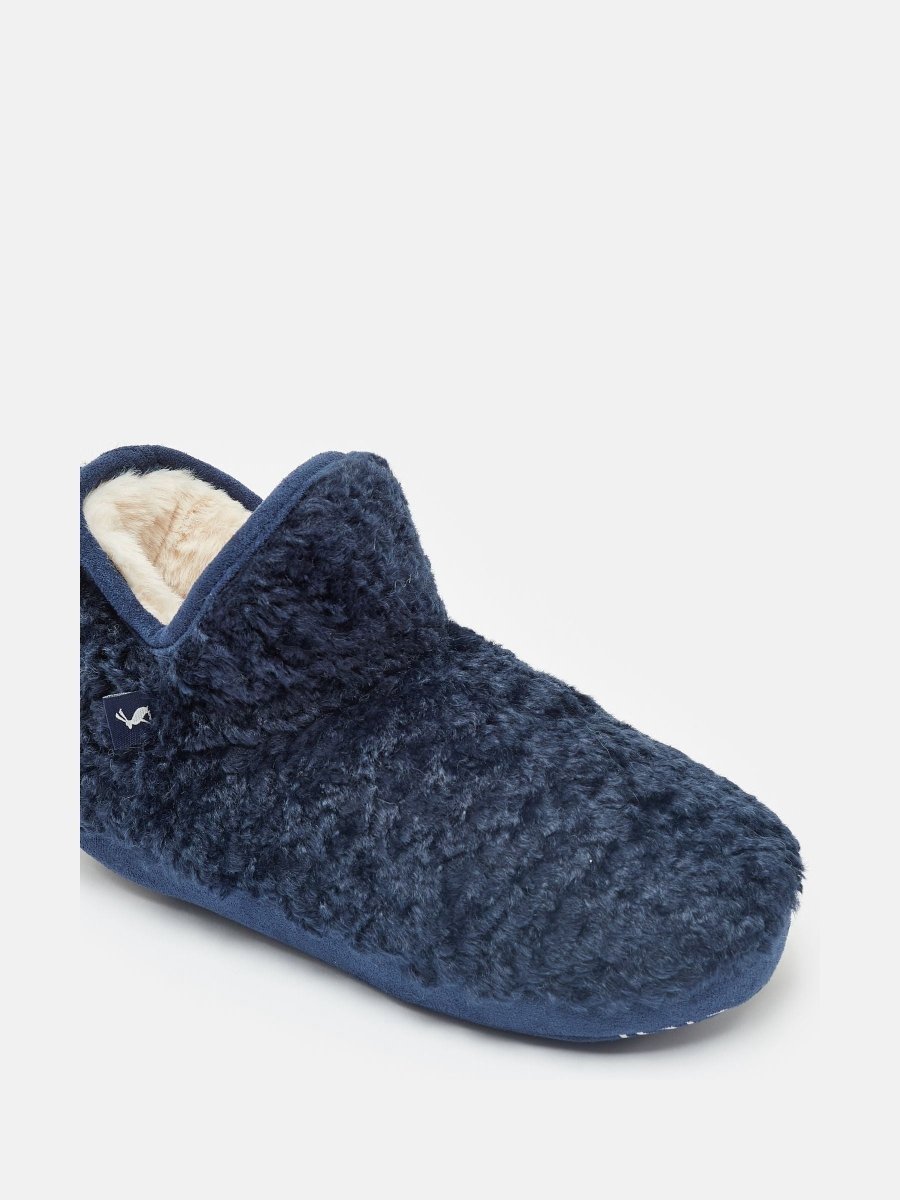 Jnr Cabin Navy Slipper Boots - RUTHERFORD & Co