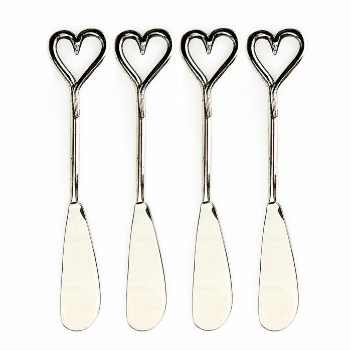 4 BUTTER KNIVES - LOVE HEART - RUTHERFORD & Co
