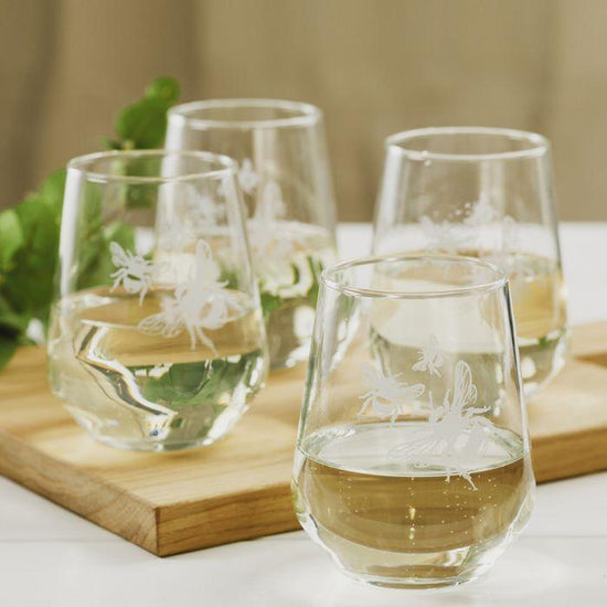 BEE STEMLESS GLASSES (SET OF 4) - RUTHERFORD & Co