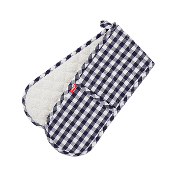 Judge Textiles, Double Oven Mitt, Blue Check - RUTHERFORD & Co